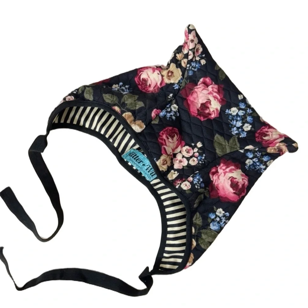 Glitter & Wit Floral Cat Ear Bonnet. Size 2/3t. Excellent Condition